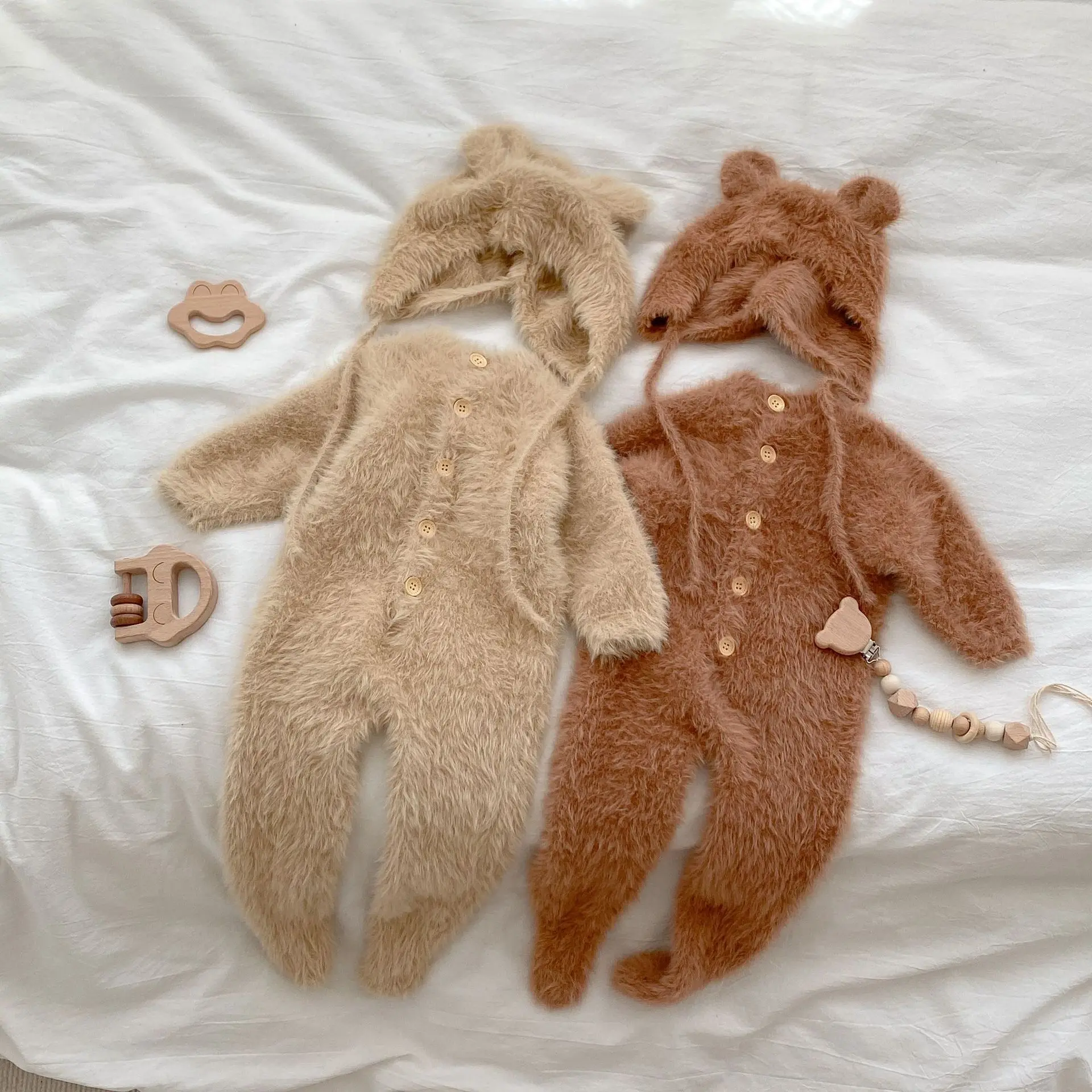 Baby Jumpsuits  Autumn Winter Lovely Baby Clothing Faux Mink Velvet Go Out Fashion 2026 Simple Loose Lovley Warm Cute