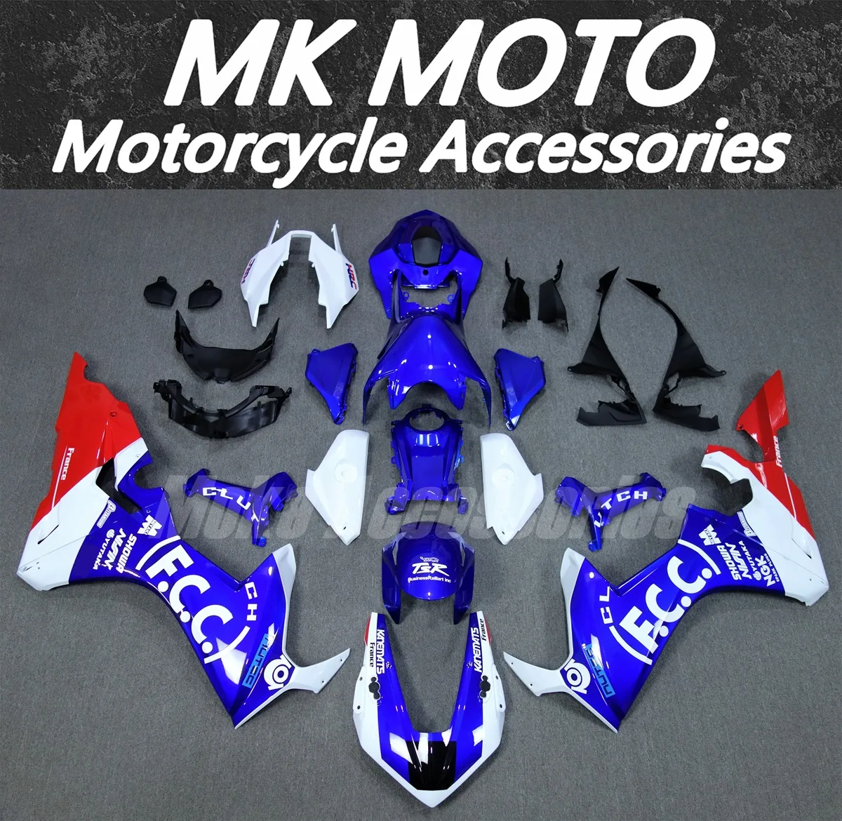 

Motorcycle Fairings Kit Fit For Cbr1000rr 2017 2018 2019 Bodywork Set High Quality ABS Injection new White Blue FCC