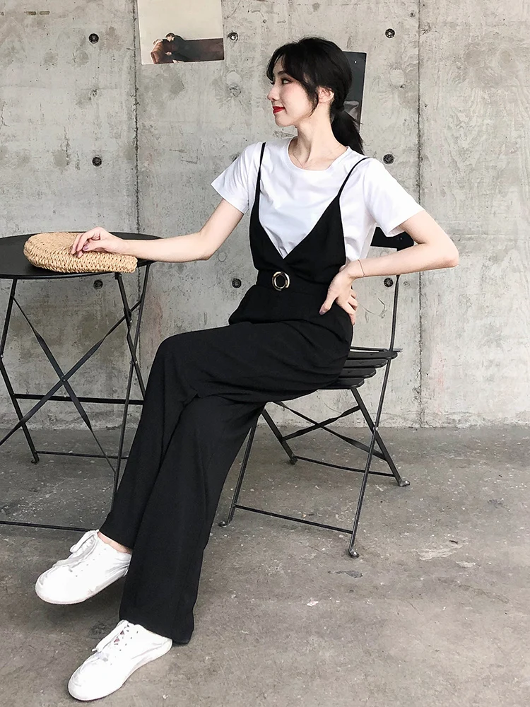 

Женские летние 2023, новые свободные прямые повседневные брюки, шифоновые широкие брюки с высокой талией, драпированные цельные брюки