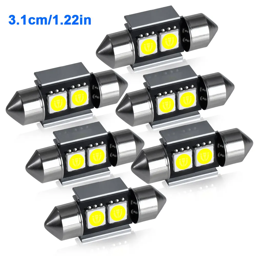 2/4/6/10PCS Girlande LED 31/36/39/41MM Lesebeleuchtung Lampen Weiß 12V für Auto Innen Lesen und Lösungen Platten Lichter