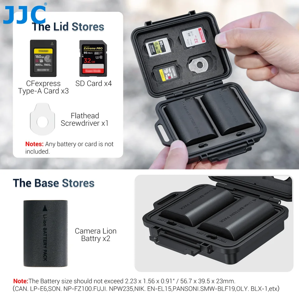 JJC JBC-K2CAS 多機能メモリカード収納ケース（SDカード4枚、CFexpress