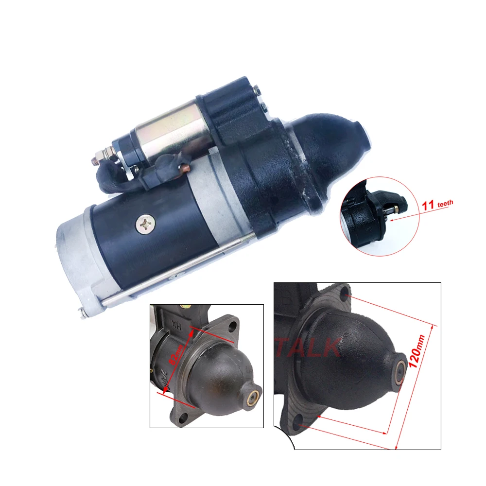 Motor de arranque 12v para o trator shanghai sh500/sh504/snh654/snh704 com shanghai 495a/4100a/4102a