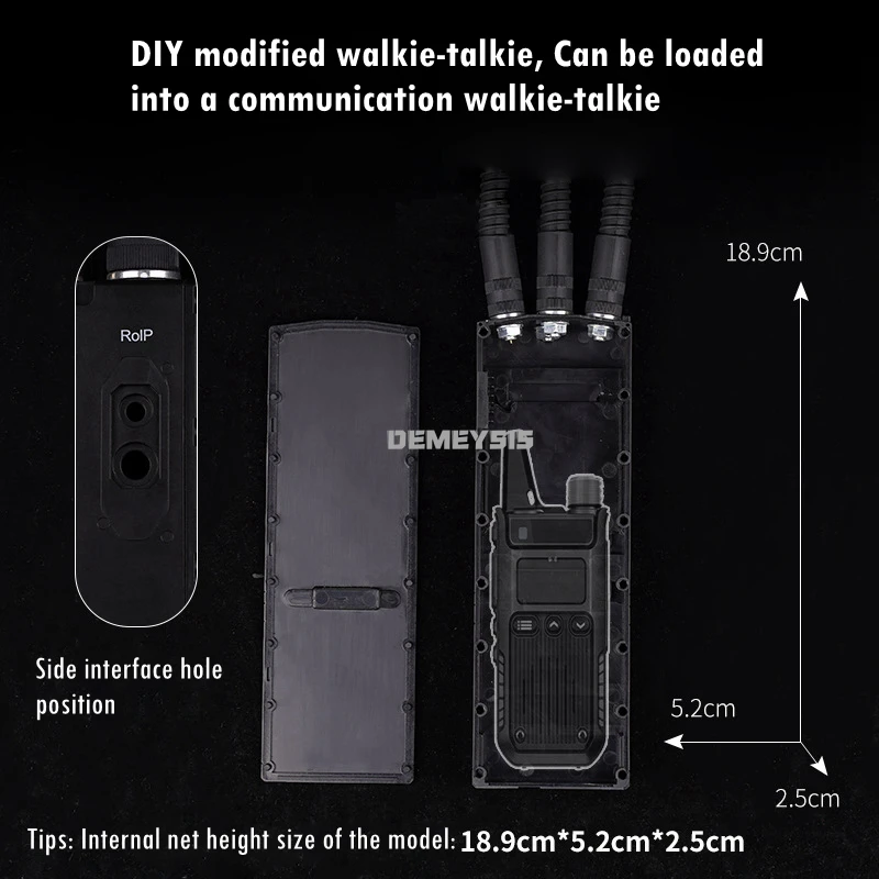 Imagem -05 - Manequim Modelo Tático Faça Você Mesmo Walkie-talkie Manequim Case de Rádio Desetachável Interfone Faça Você Mesmo Reequipamento Mpu5