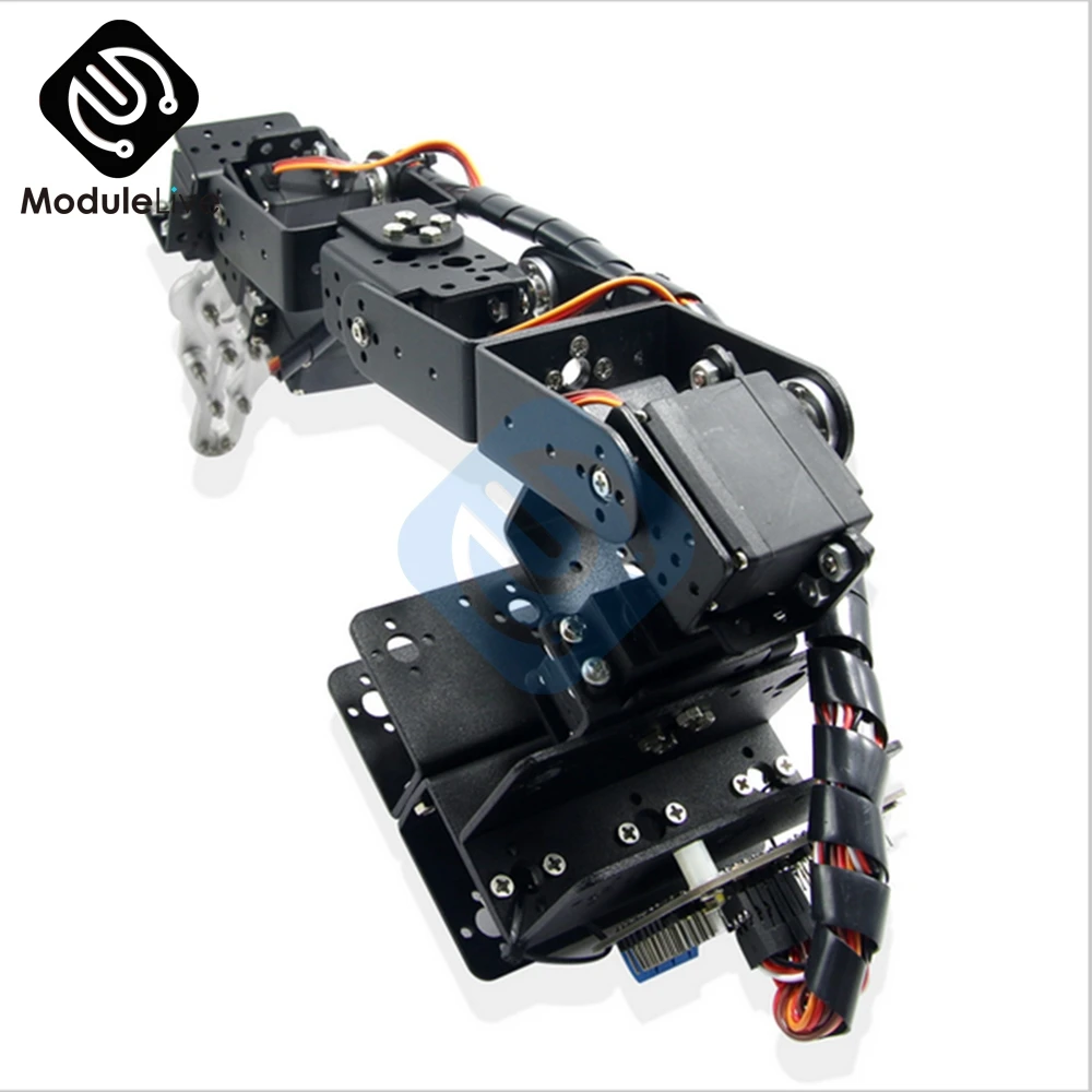 Imagem -02 - Alumínio Mecânica Robotic Braço Braçadeira Garra Mount Kit Faça Você Mesmo Peças do Robô Braço Dof sem Servos para Arduino 1set