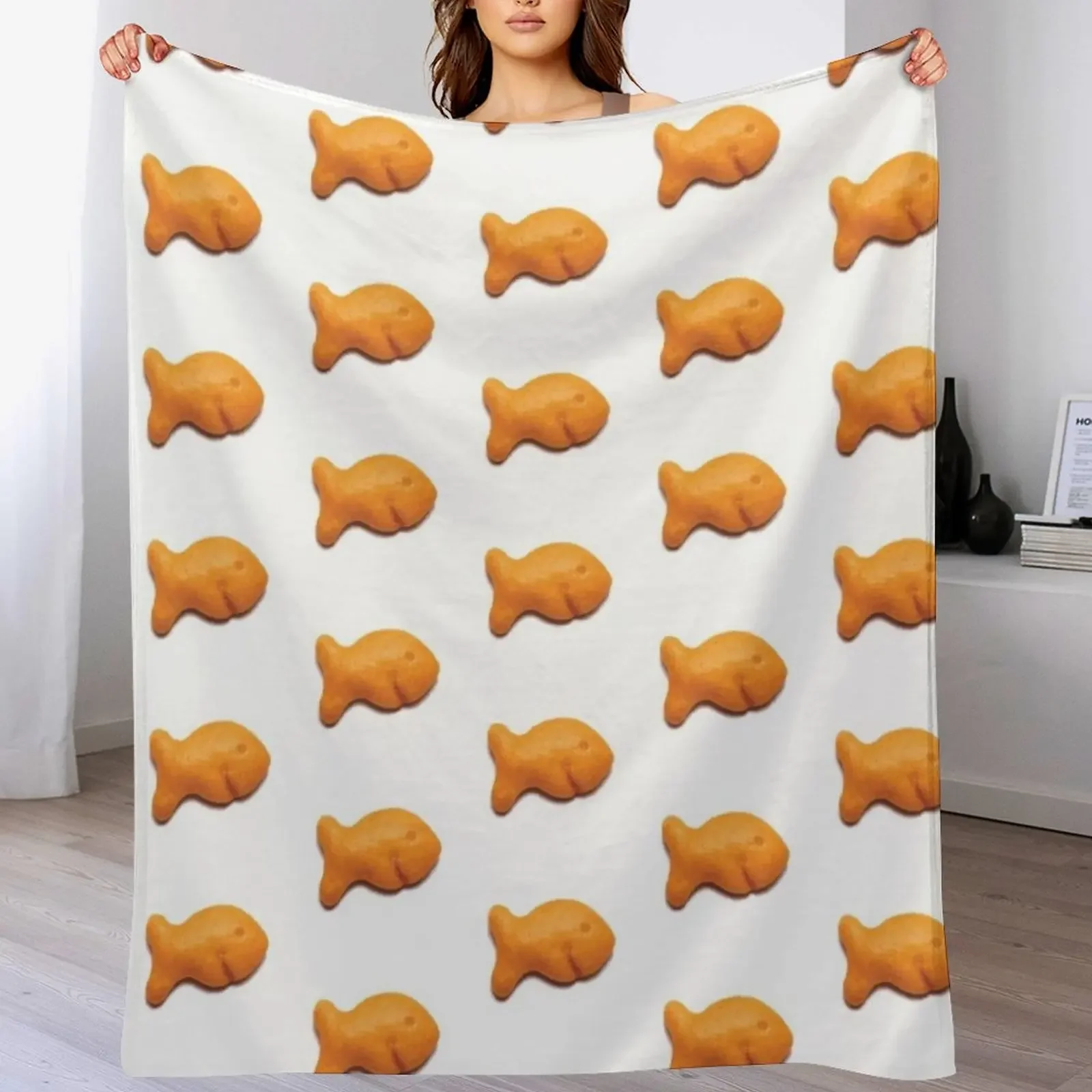 

goldfish snack Throw Blanket Warm Comfortable Blanket Gift for Parents Friends