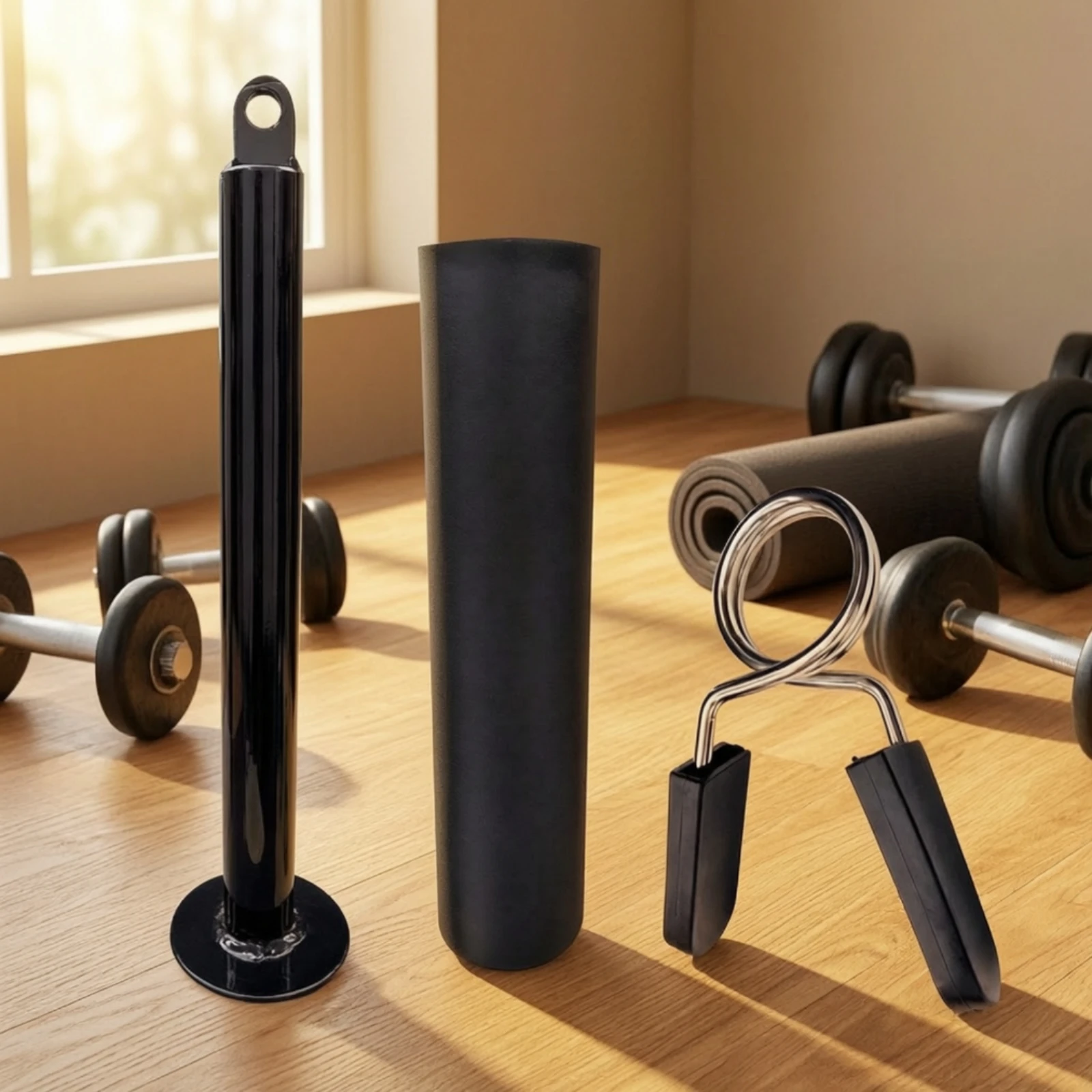 Weight Loading Rod with Round Base Sturdy Weight Plate Securing Rod Fitness Equipment Secure Heavy Duty for Strength Training