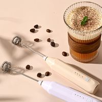 Electric Wireless Egg Beater Mini USB Charging Handheld Coffee Mixer 3 Speeds Automatic Foam Maker Egg Whites Cream Home Baking