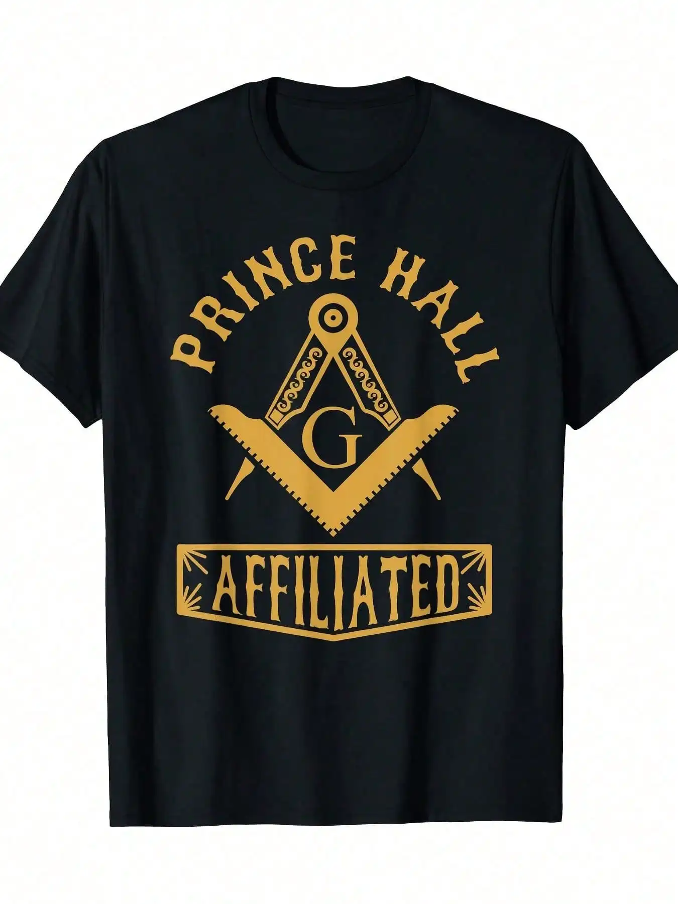 Masonic PHA Prince Hall Affiliated Square Compass Freemason T-Shirt 220 Grams, 100% Cotton T-Shirt.