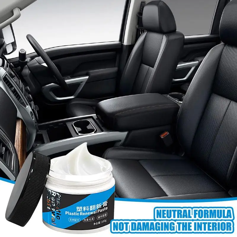 

Trim Restorer For Cars Revitalizing Wax Long Lasting Black Car Detailing Ceramic Coating Paste Rubber Protects Against UV Rays