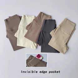 Legginsy z wysokim stanem i wyczuciem damskie Fitness do biegania legginsy do jogi energetyczne rajstopy na siłownię legginsy miękkie legginsy treningowe