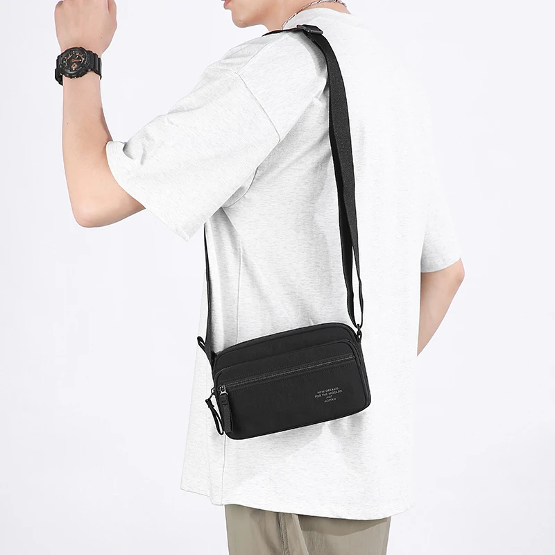 Leichte Damen-Umhängetasche aus Nylon mit mehreren Fächern, lässige Schultertasche für Alltag, Reisen und Einkäufe – Detail 16