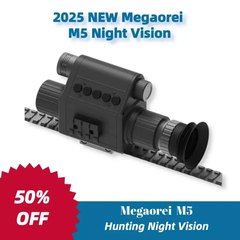 

Megaorei M5 2025 Digital Riflescope Night Hunting Camera Sight 1080P 5x Zoom All-in-1 For Hunting