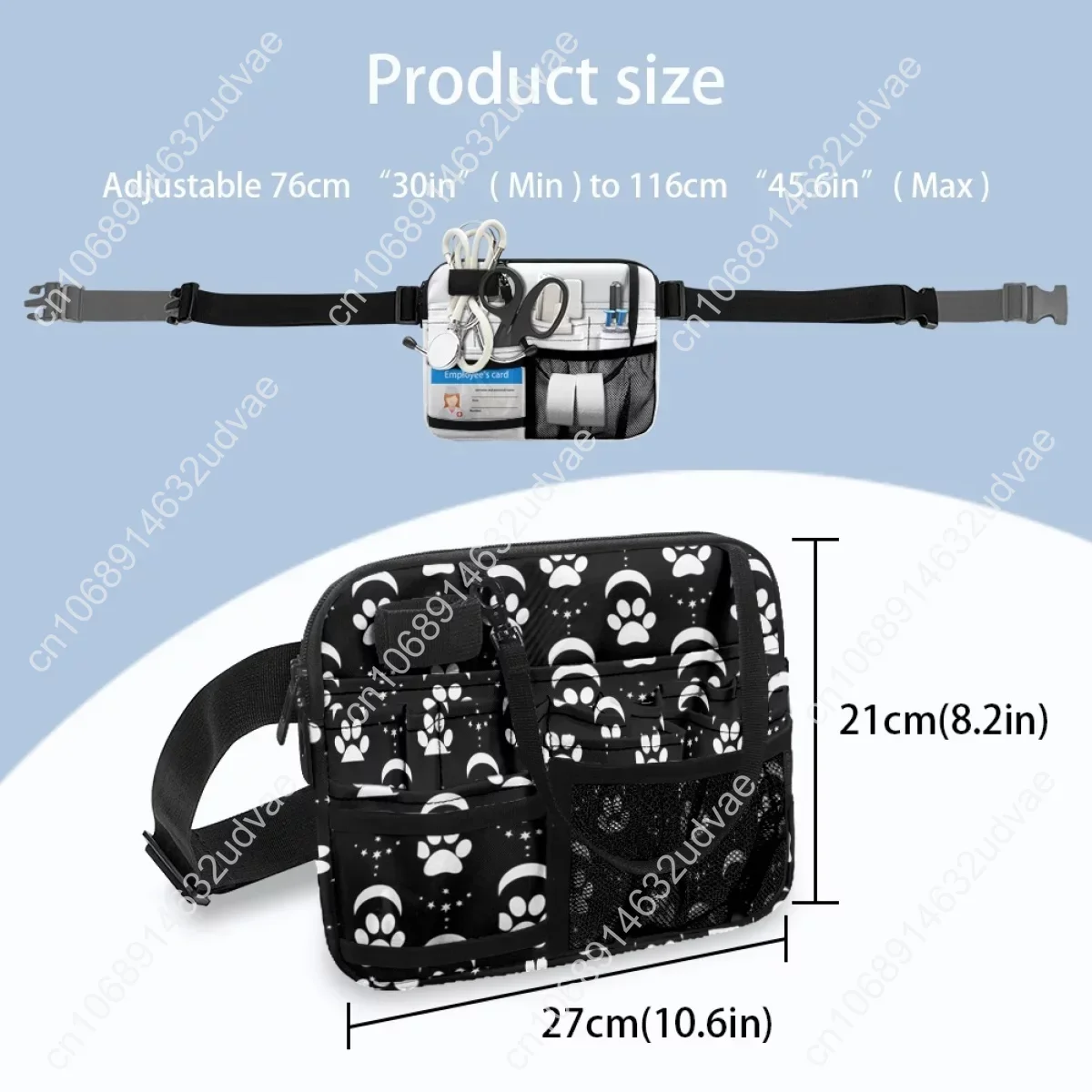 Multifunctional Waist Bags Large Capacity Belt Organizer Emergency Supplies Pouch Dog Paw Cute Ladies Nursing Fanny Pack 2023