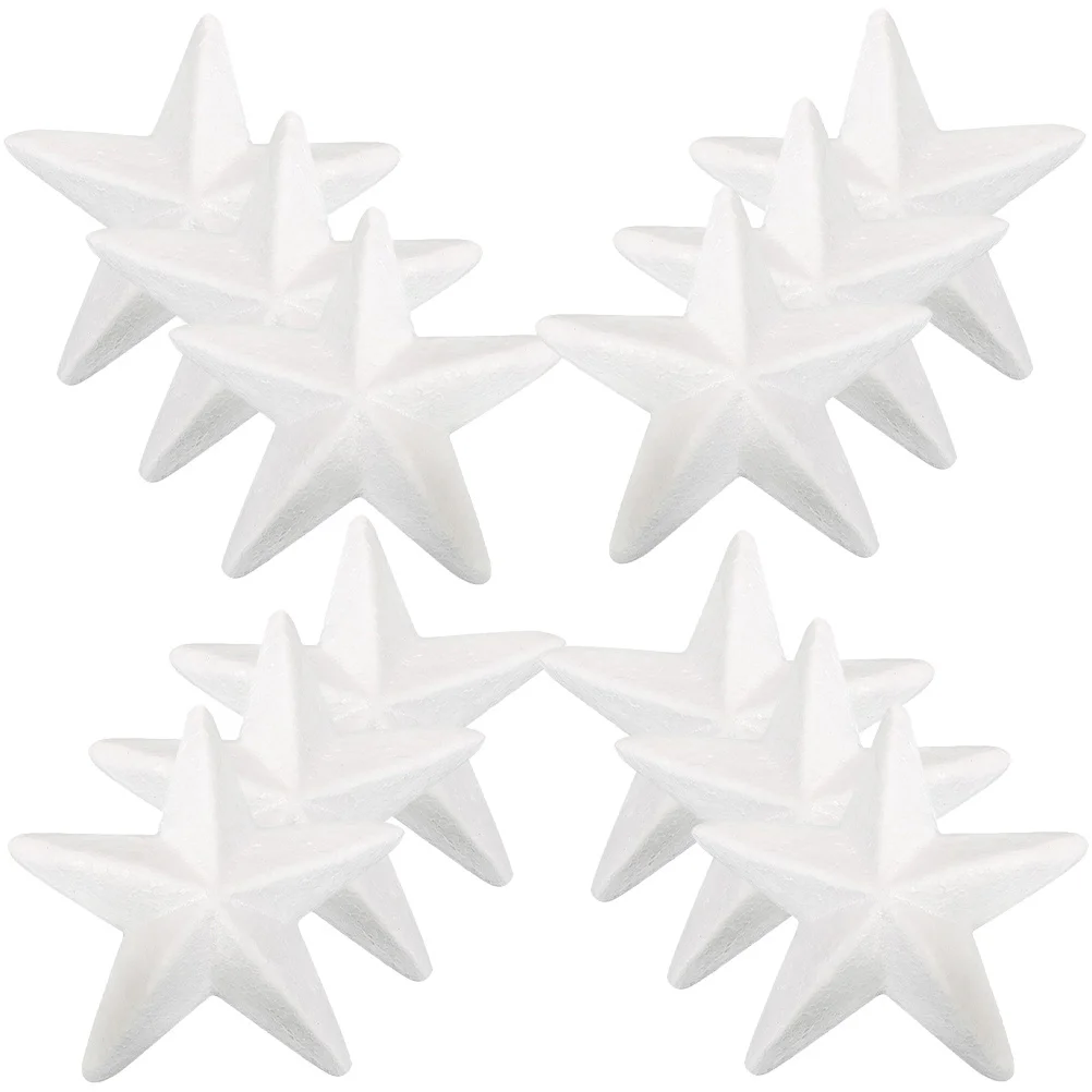 

12Pcs Star Shaped Foam Ornaments Xmas Tree Decorations Christmas Party Supplies DIY Crafts Foams Stars Craft Foams Stars