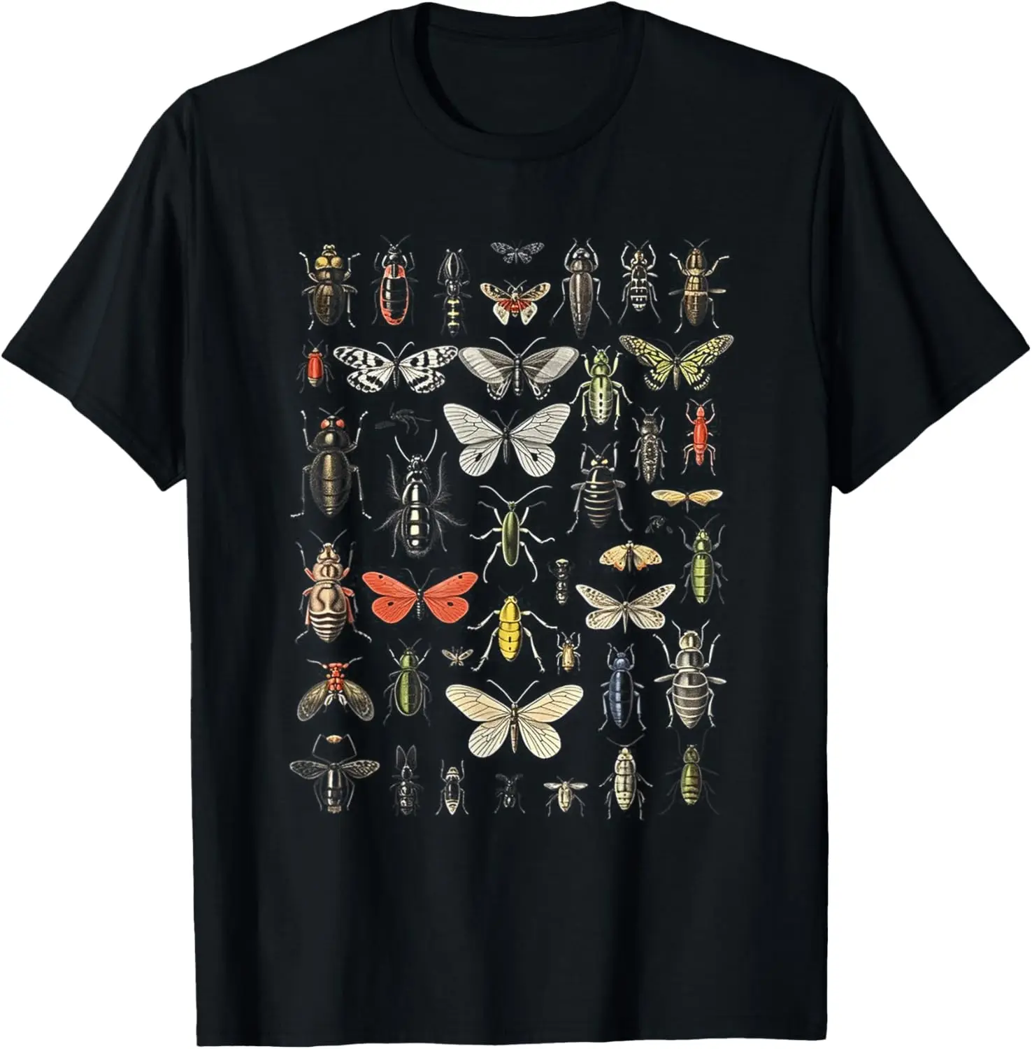 

Insects Collection Species Bugs Chart Entomology Graphic T-Shirt