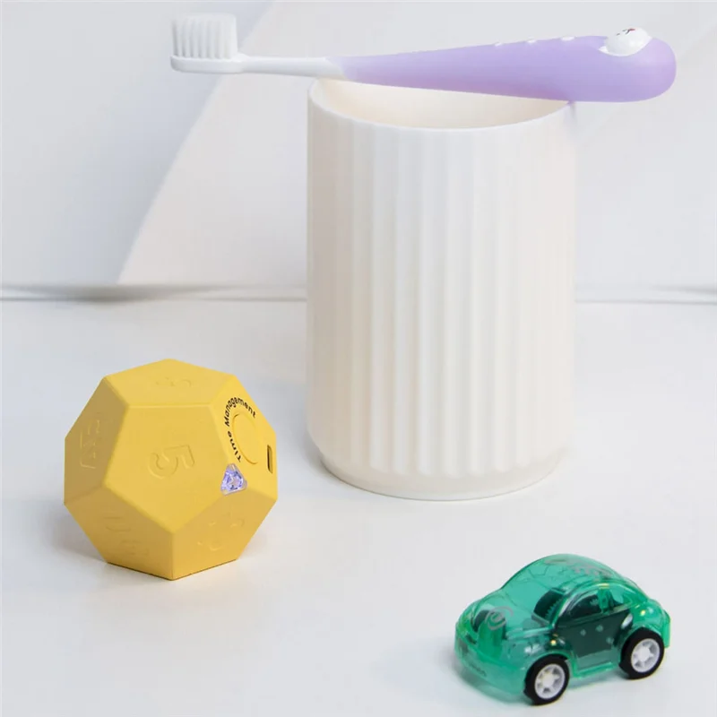 Mini timer ruota dodecagon timer ricaricabile suono vibrazione luce allarme flip timer conto alla rovescia per Timemanager