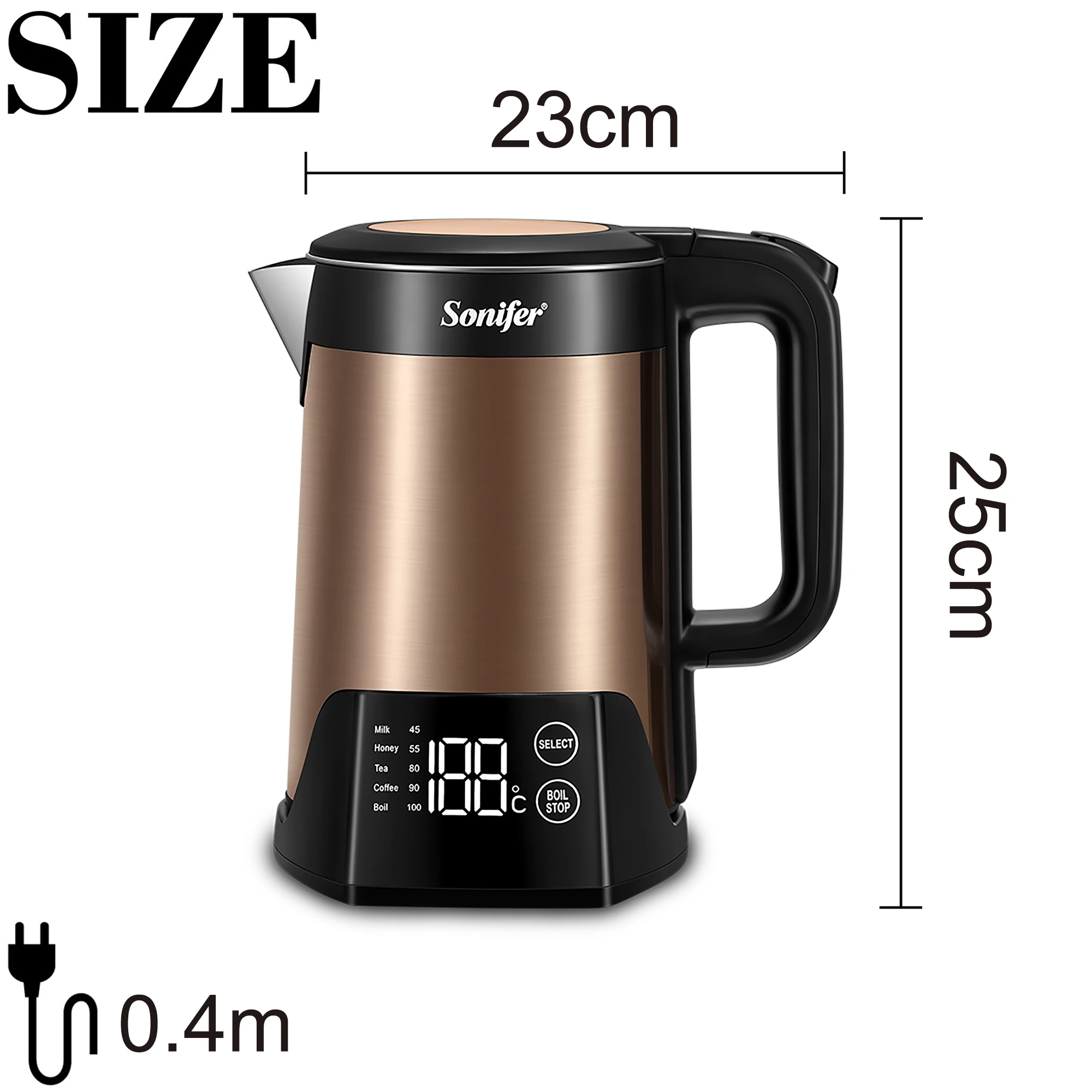 1.5L Electric Kettle Tea Coffee Thermo Pot Appliances Kitchen Smart Kettle With Temperature Control Keep-Warm Function Sonifer