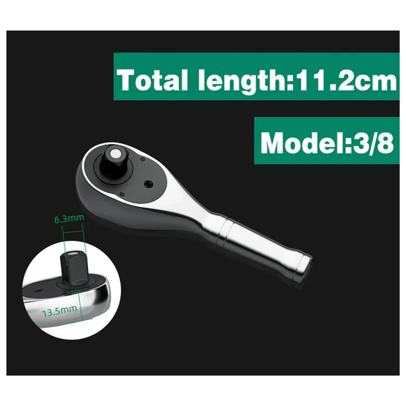 BAAG-1/4In 3/8In 1/2In Mini Ratchet Wrench 72 Teeth Spanner Portable Torque Wrenches Quick Socket Ratchet Wrench Hand Tools Dura
