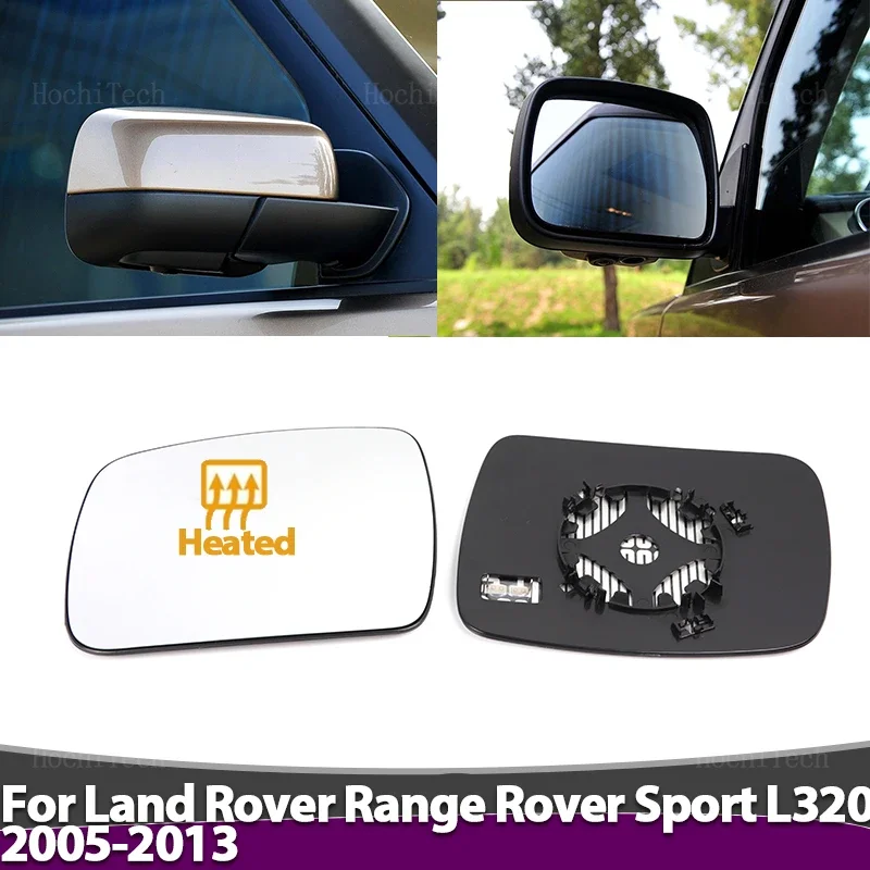 Left&Right Side Heated Wing Mirror Glass Wide Angle Rearview Mirror for Land Rover Range Rover Sport L320 2010-2013