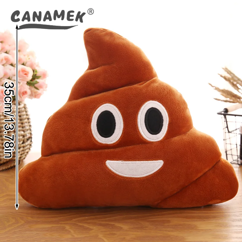 35cm Funny Poop Cushion Plush Pillow Cute Face Expression Shit Doll Stuffed Toy Soft Plush Toy Home Decor Gift Birthday Gift