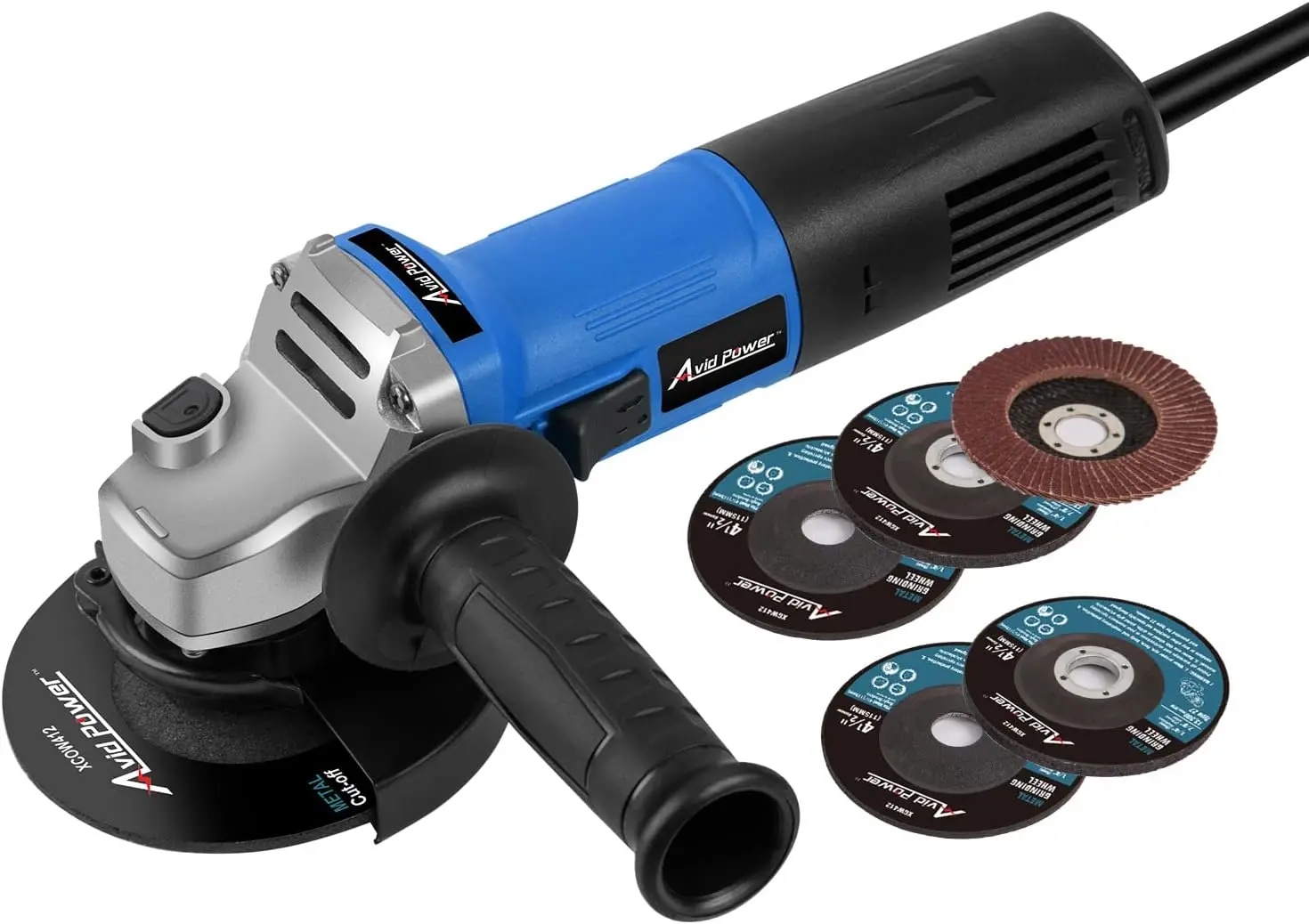 AVID POWER Angle Grinder, 7.5-Amp 4-1/2 inch Electric Grinder Power Tools with Grinding Wheels, Cutting Wheels