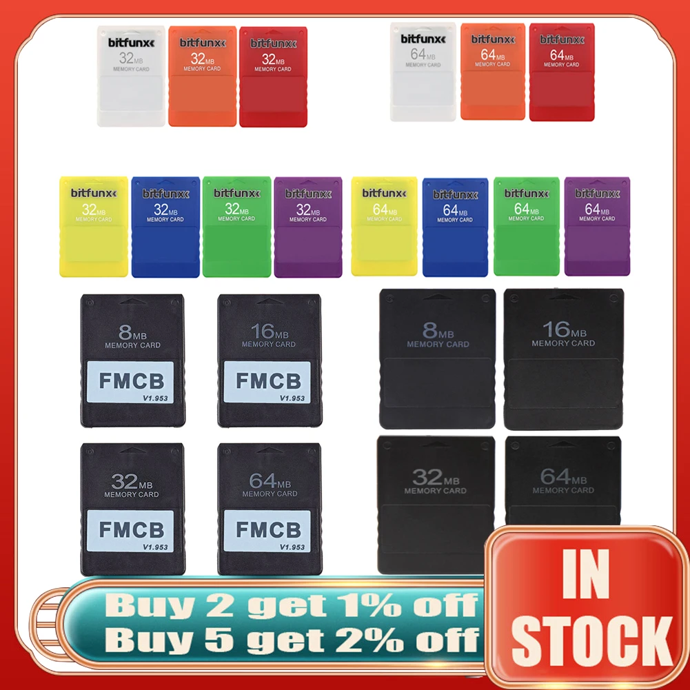 FMCB v1.953 Card Memory Card for PS2 PS 2 Free McBoot Card 8MB 16MB 32MB 64MB OPL MC Boot Program Card for PS2 PS 2 Program Card