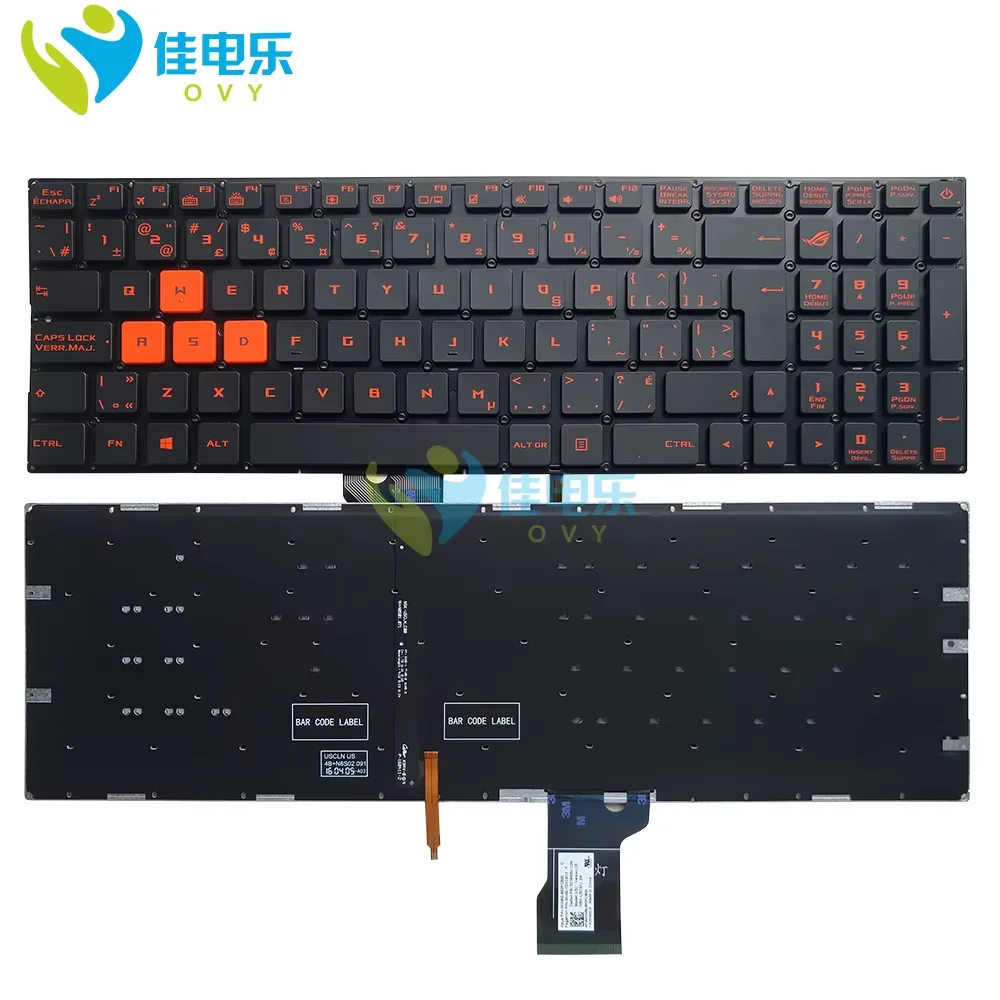 Bulgarian Germany Canadian French Laptop Backlit Keyboard For ASUS ROG GL502 GL502VML GL502VT GL502VS-DS71 GL502VM-DS74 FX502VE