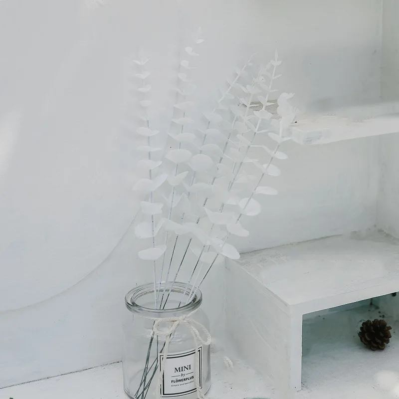 Ins simulazione eucalipto puntelli foto ornamenti ornamenti posa cibo fotografia tiro sfondo decorazione panno