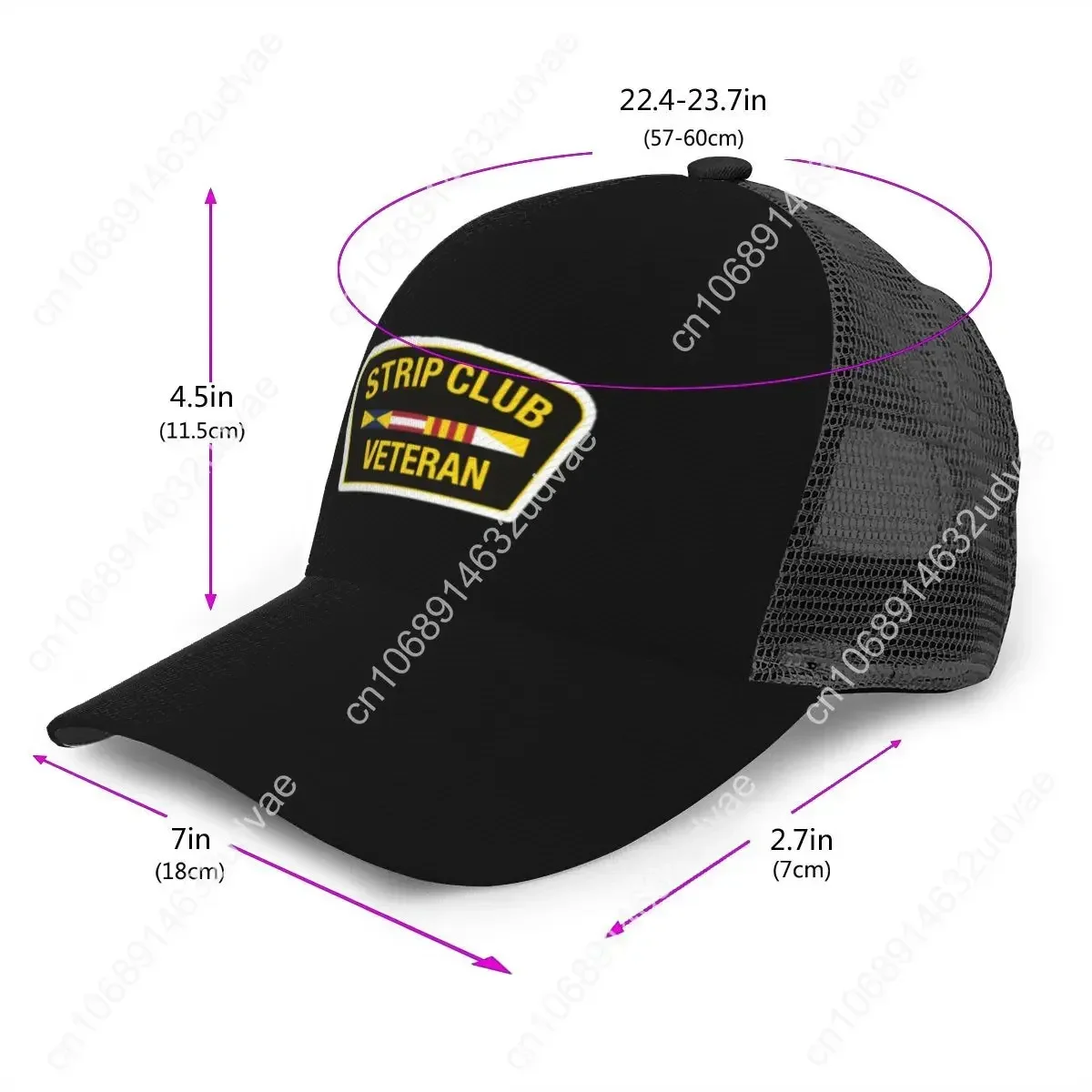 Summer Unisex Baseball Cap Male Female Breathable Mesh Snapback Hat Strip Club Veteran Casual Sport Hat