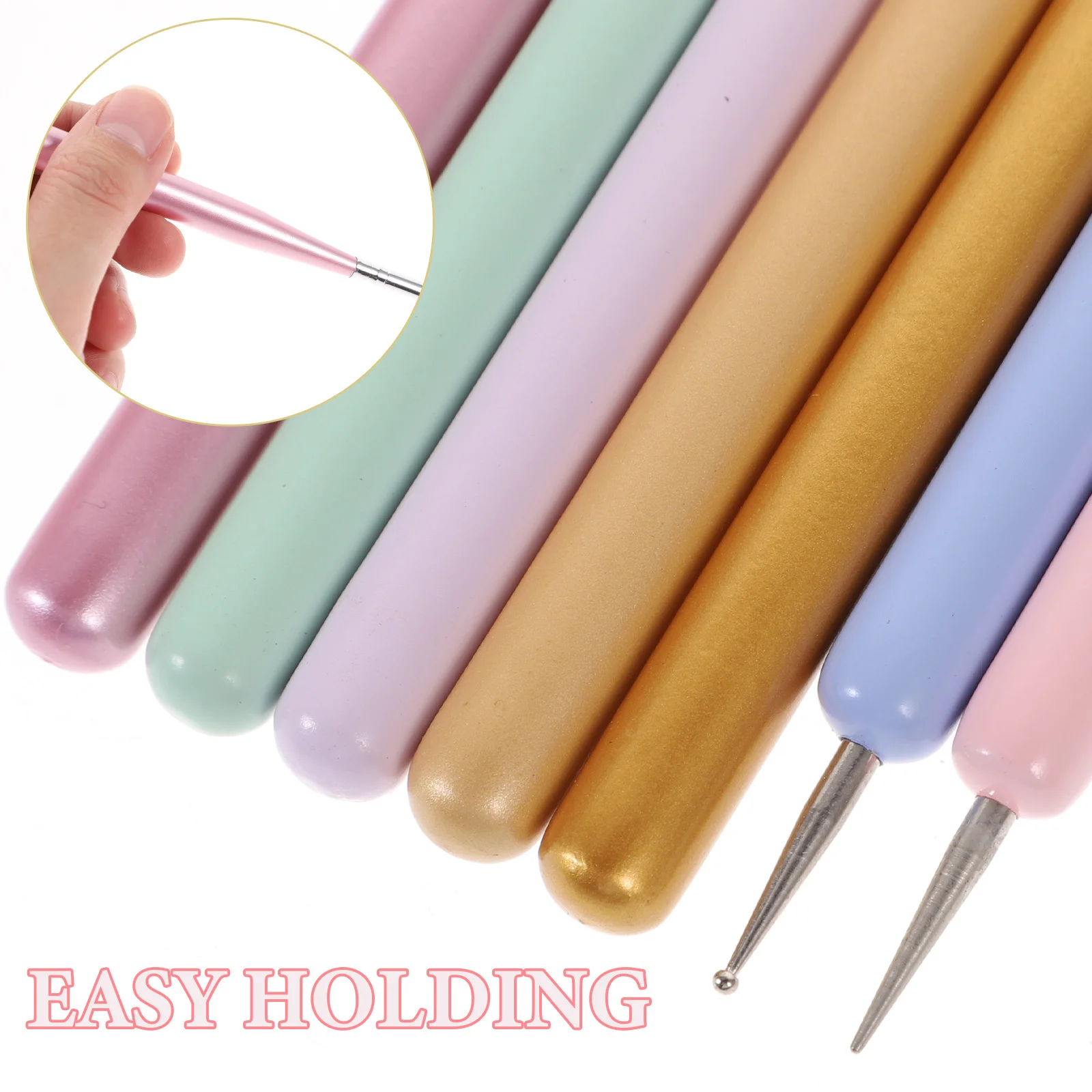 7 個のネイルアートブラシプロフェッショナルグレードのマニキュア DIY 用品マニキュア用カラーペイント細線ディテール作業