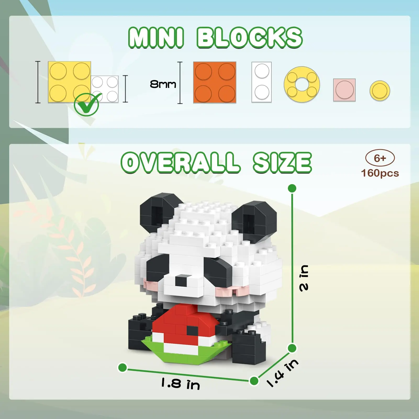 Chinesische Panda Mini Bausteine Bau Set Block Tiere Modell Montage Ziegel DIY Hause Dekoration Spielzeug für Mädchen Geschenke
