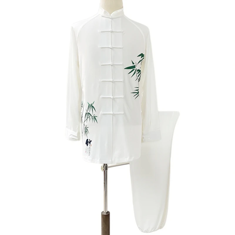 Adults Kung Fu Uniform Morning Exercise Costume Long Sleeved Wushu Tai Chi Clothes Traditional Chinese Wing Chun Outfits