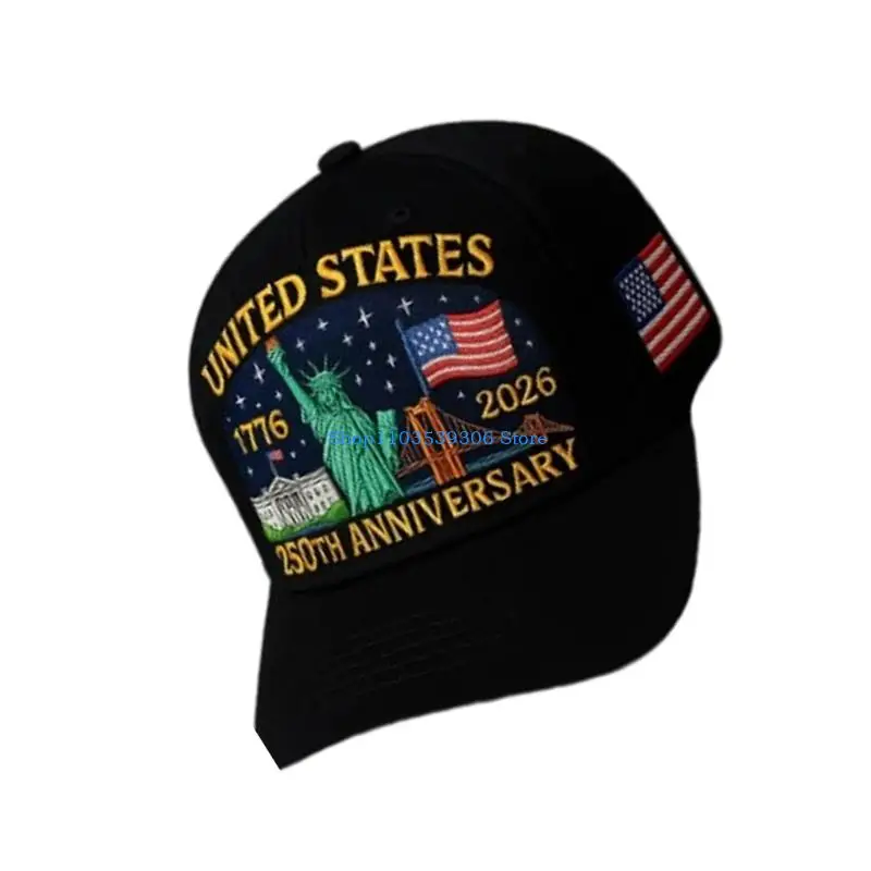 

400A Printed 250th Anniversary Baseball Cap Adjustable Breathable Unisex Hat
