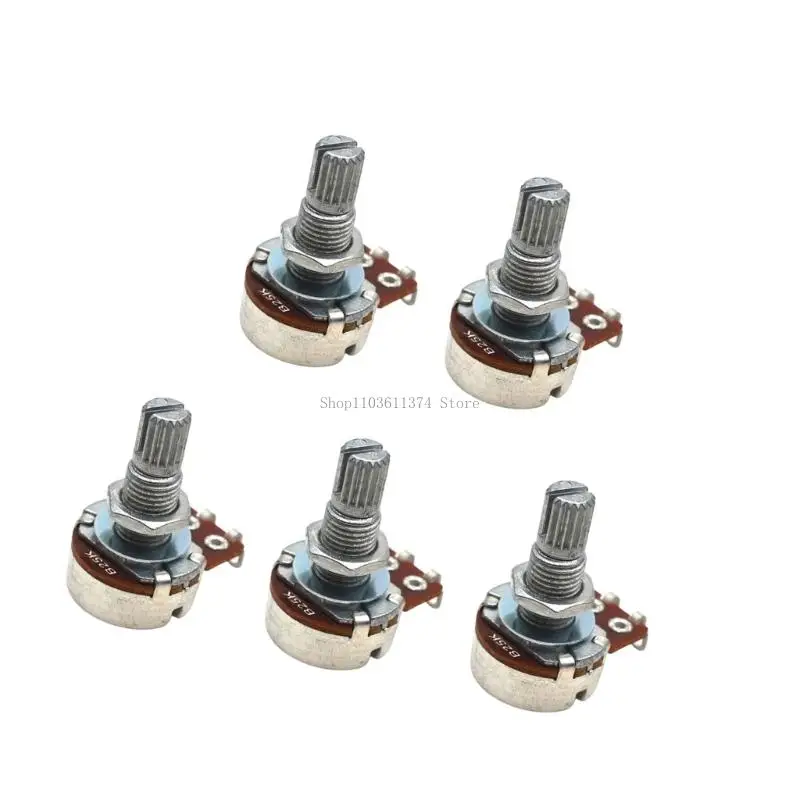  5Pcs Electric Guitars Control Pot 25K A/B 18mm Pots Shaft Guitar Amp Potentiometer Replacement Guitar Accessories