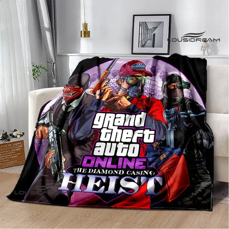 Grand Theft Auto：Vice City blanket warm beautiful flannel soft and comfortable blanket home travel blanket birthday gift