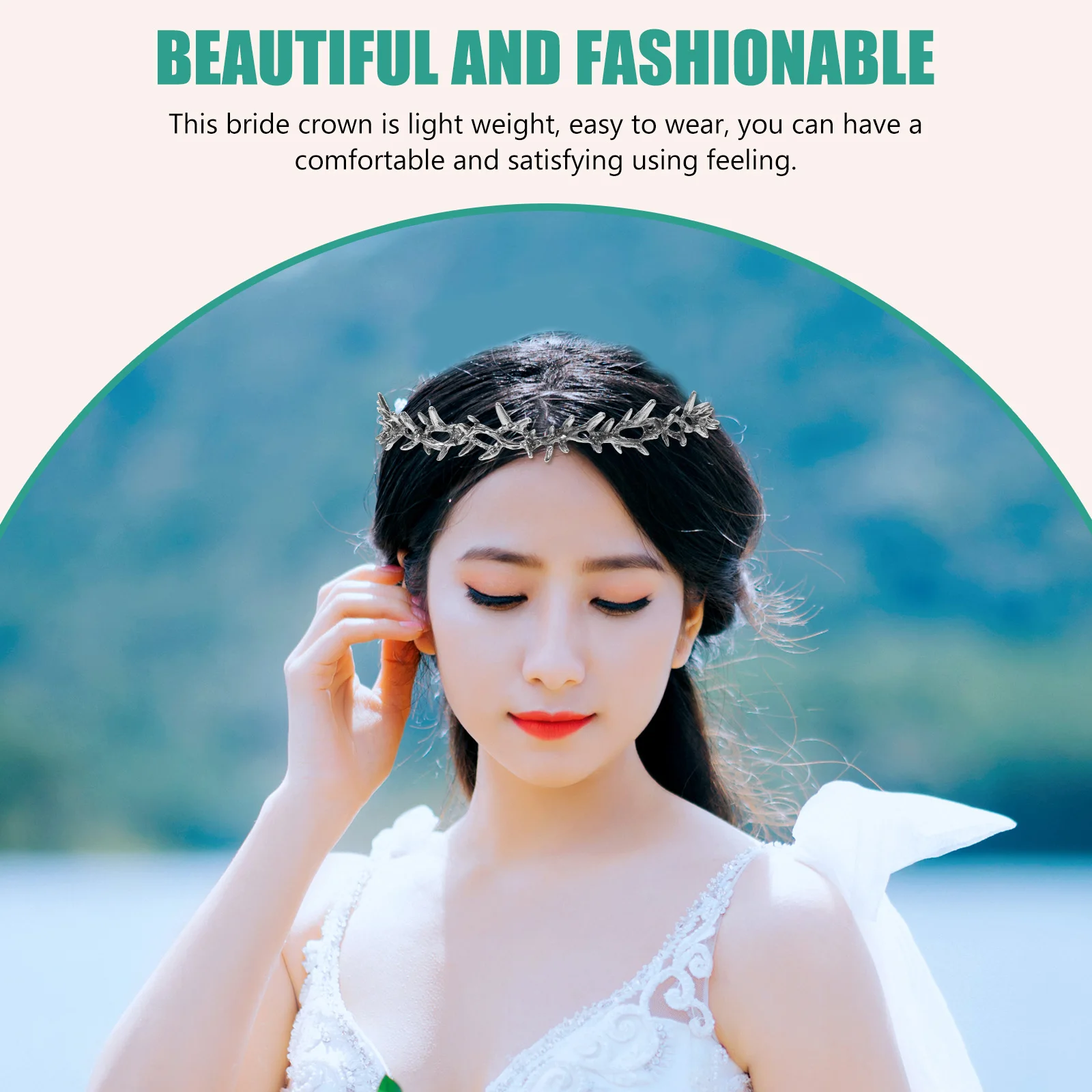 

Wedding Bride Crown Metal Durable Women Crown Headband Bridal Hair Jewelry for Birthday Prom Events Girls Tiaras