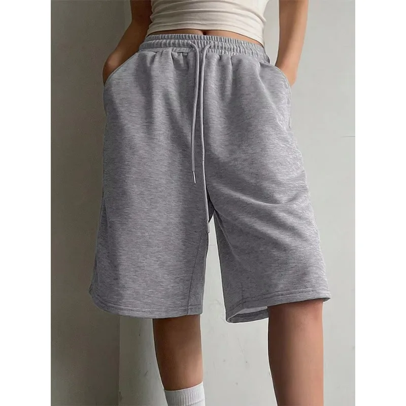 Nuovi pantaloncini da donna Four Seasons Cotton Season Streetwear Moda Casual Pantaloncini larghi con lacci Pantaloni larghi versatili
