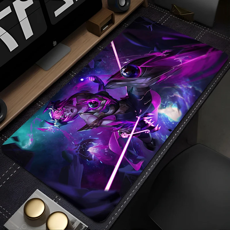 

League of Legends Camille Mouse Pad PC Purple Anime Gamer Mousepad Laptop Accessories Sexy Girl Keyboard Rug Extended Desk Mat