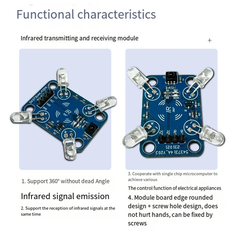 Infrared Transmitter-Receiver 360° Infrared Signal Transmission Without Dead Angle Multi-Functional Infrared Module