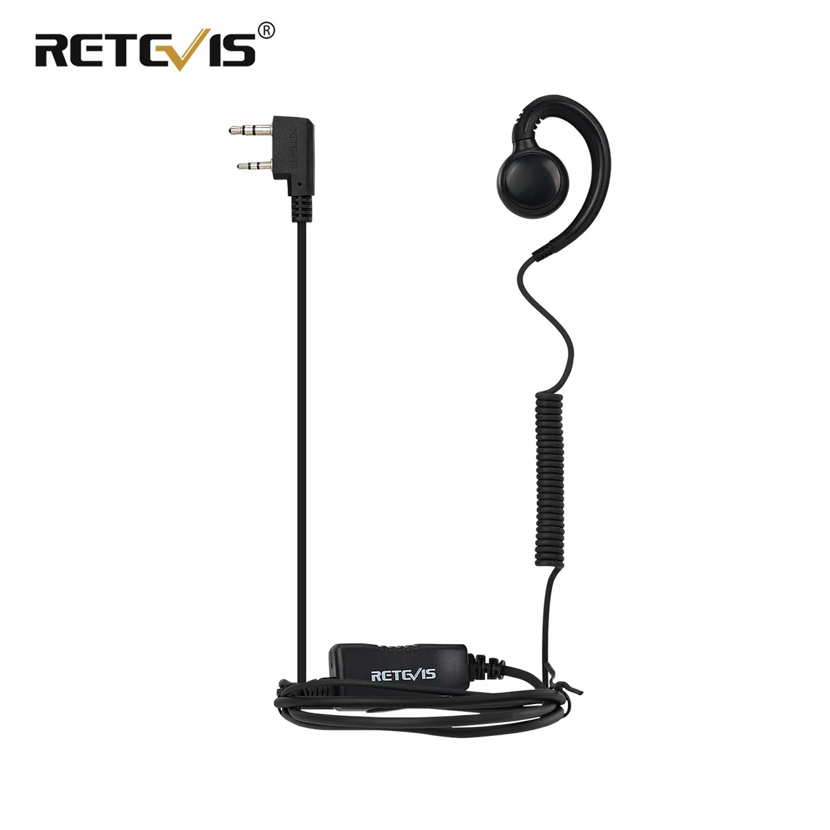 Retevis EEK021 H777 Słuchawka do Walkie-talkie w kształcie litery G Zestaw słuchawkowy do radia dwukierunkowego dla Baofeng UV5R UV82 Retevis RT22 Motorola