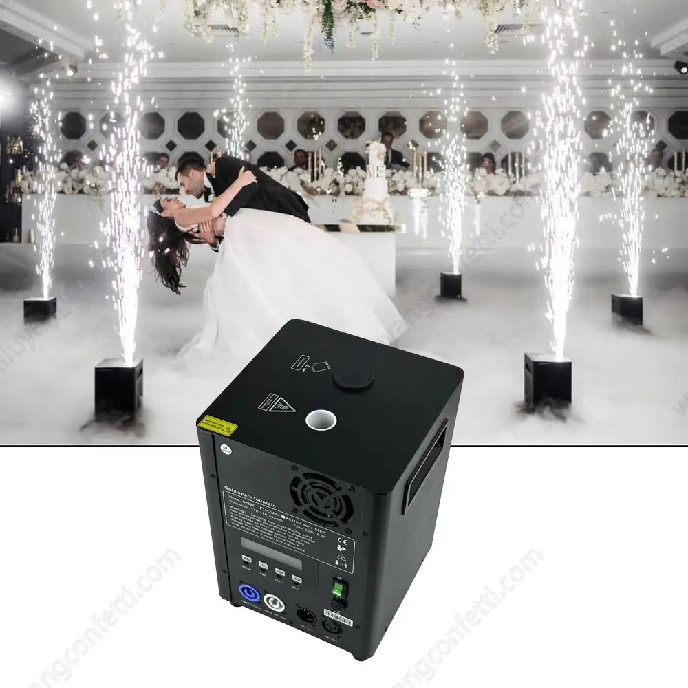 600W Wireless DMX Control Fireworks Fountain Cold Spark Machine for Wedding Stage fogos artificio dj disco Event Remote Concert