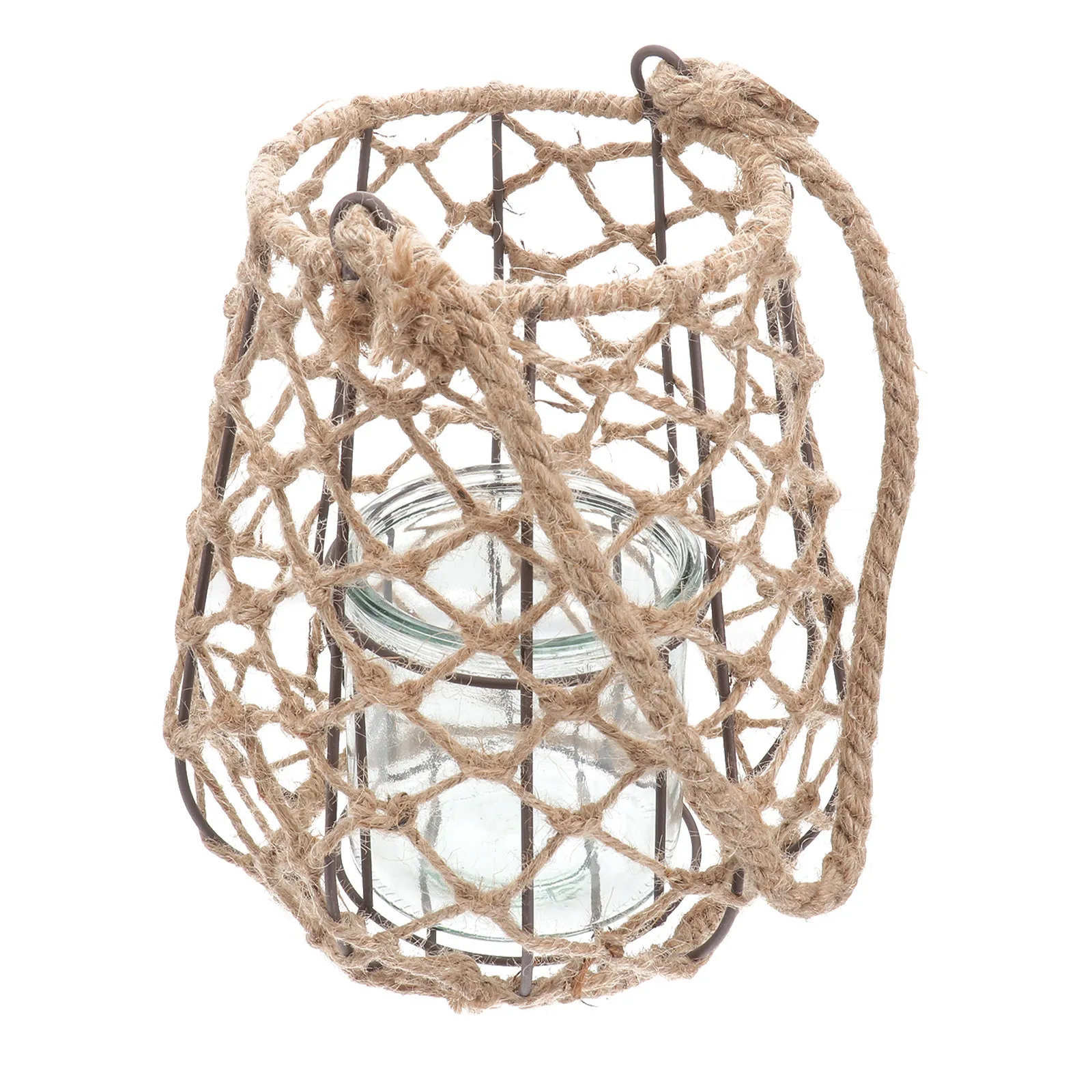 

Decorative Woven Rope Candlestick Lampshade Night Light for Living Room Bedroom Cafe Bar Indoor Outdoor Use Size M