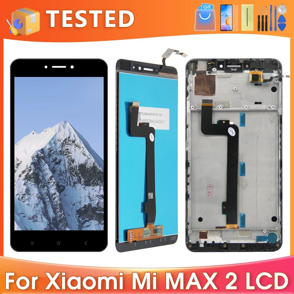 6.44\'\'For Xiaomi Mi Max 2 For  Mi Max2 MDE40 MDI40 LCD Display Touch Screen Digitizer Assembly Replacement