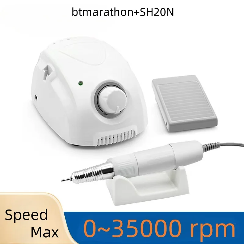 เครื่องเล็บมืออาชีพ 65W BT Marathon Champion-3 Micro Host + 35000RPM SDE-SH20N ไฟฟ้าเล็บเจาะเครื่องขัดชุด