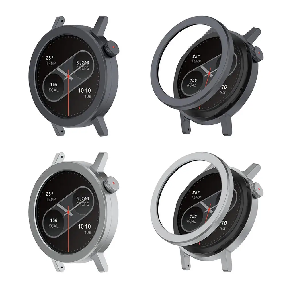 Nuovo design atmosferico Anello con castone in metallo per orologio CMF Pro2 Anello in metallo piatto senza parole Custodia con schermo in vetro Lunetta per orologio in metallo