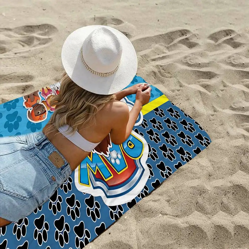 كارتون الكلب الكفوف أنيمي ستوكات منشفة الشاطئ ماصة سريعة الجافة لينة اليوغا السباحة منتجع تسلق الجبال منشفة #2