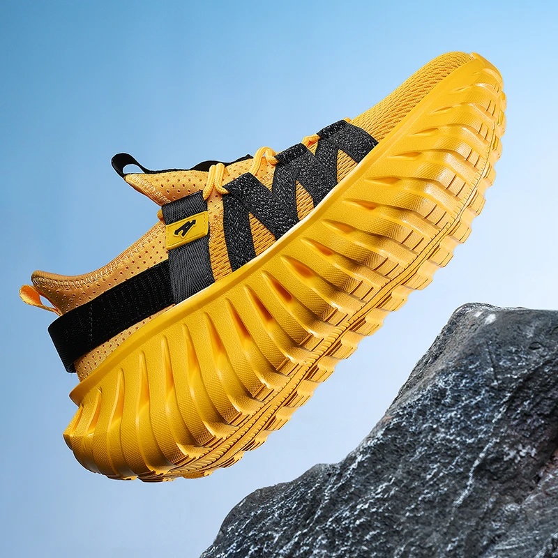 

Роскошные брендовые кроссовки, мужские желтые носки, спортивная обувь, мужская спортивная обувь с мягкой подошвой, уличная обувь для спортзала, мужские прогулочные кроссовки