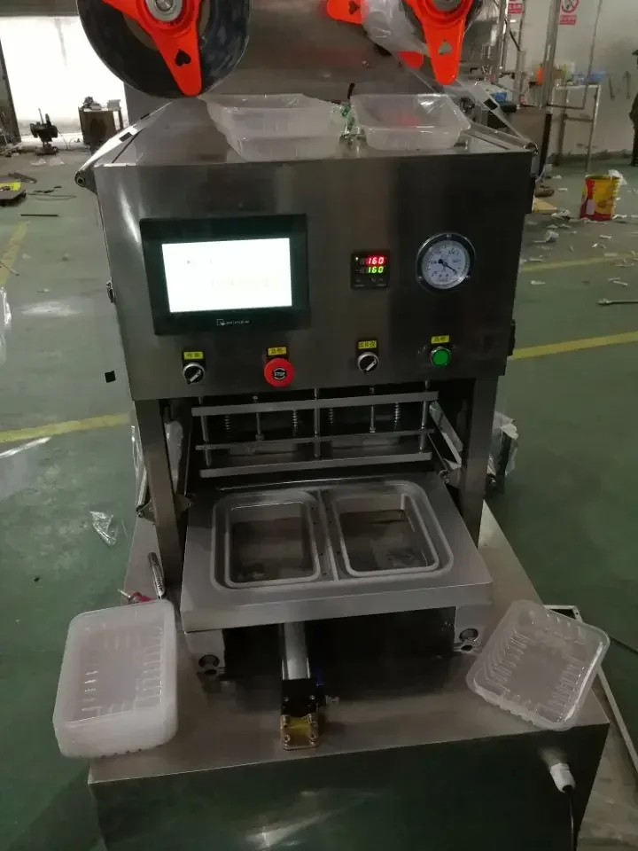 Machines de scellage thermique pour gobelets à thé au lait, boîtes à lunch, emballage alimentaire, scelleuse plastique, machine de scellage de gobelets entièrement automatique