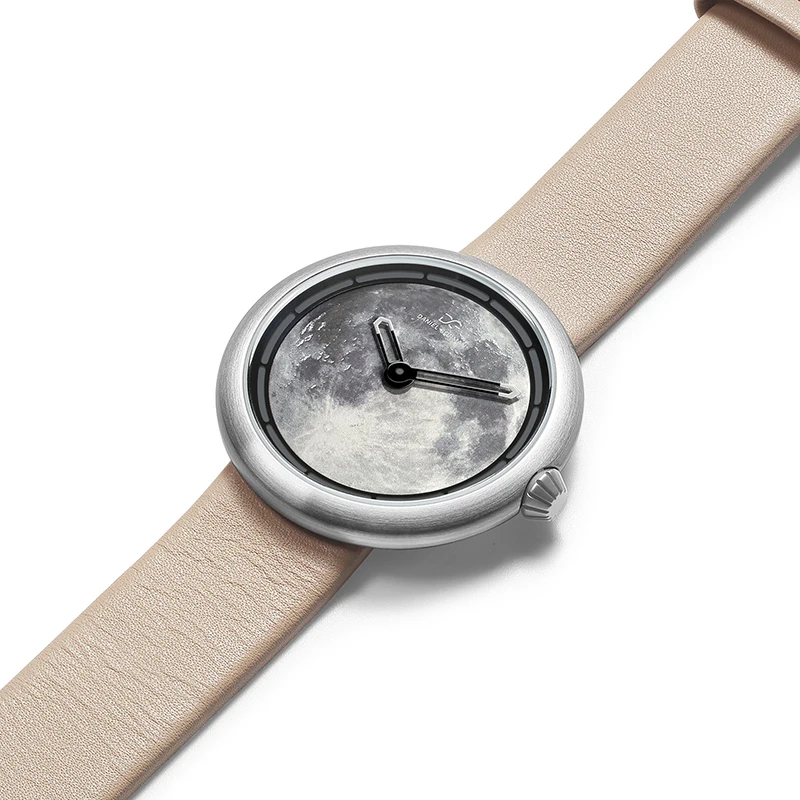 

Unisex Luminous Quartz Watch 5 ATM Waterproof Wristwatch Leather Strap 3D Printed Dial Men Watch DG9314 Pi Series Montres Femme