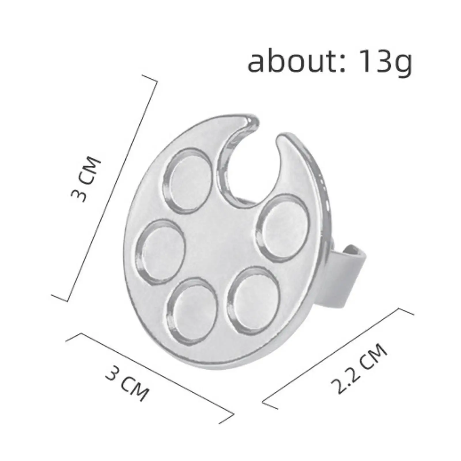5Pcs Ring Palette Kit Nail Art Display Plate Convenient Use Rustproof Round/footprint Art Tools for Nail Polishes